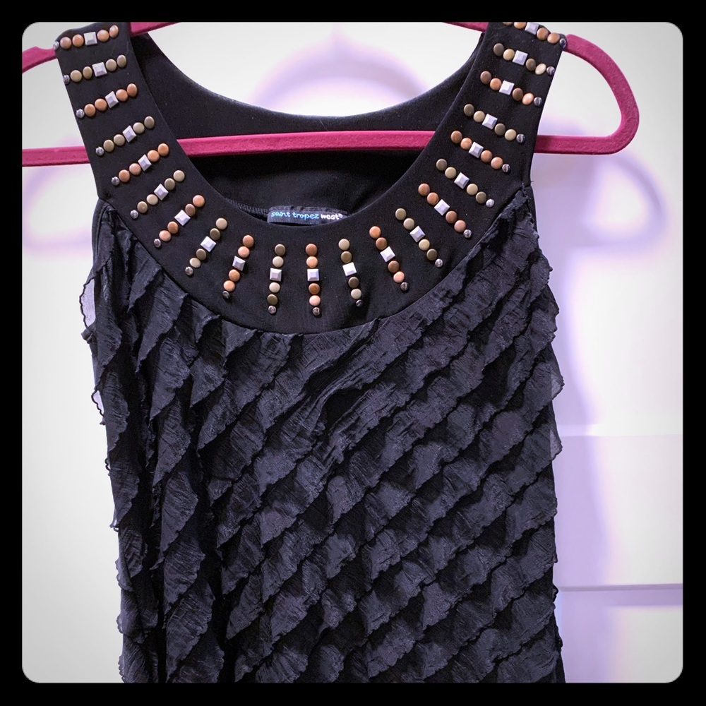 Ladies SAINT TROPEZ WEST sleeveless studded top